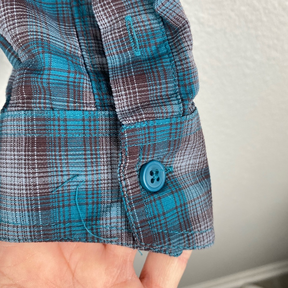 Columbia sportswear Omni shade sun protection men’s long sleeve plaid shirt M - Picture 7 of 13